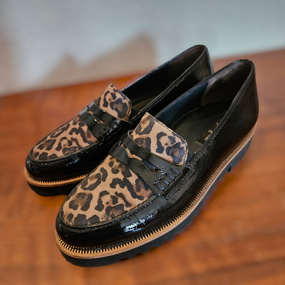 Paul Green Leopard Carrie Platform Loafers UK 3/US 5.5